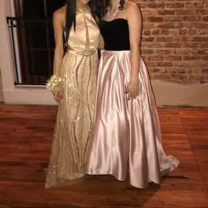 David’s Bridal Strapless Prom Dress